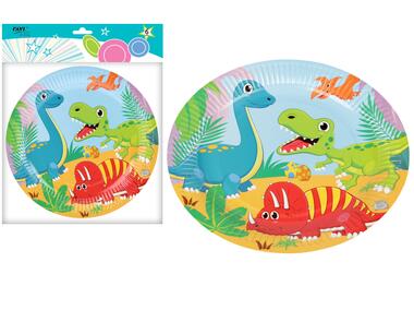 Zdjęcie: Talerze papierowe LGP Dinosaur 23 cm, 6 sztuk art. 22112 DECOR