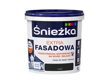 Zdjęcie: Farba fasadowa Śnieżka Extra czarny 1 L N ŚNIEŻKA