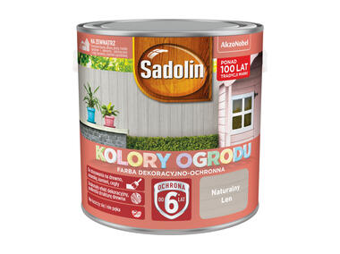 Zdjęcie: Farba do drewna Kolory ogrodu 2,5 L naturalny len SADOLIN