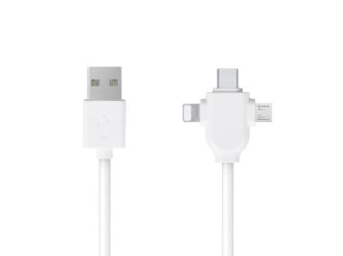 Zdjęcie: Kabel USB 3w1 Micro USB  Lightning  typ C LB0112 LIBOX