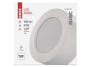 Zdjęcie: Panel LED natynkowy Rubic 2w1, okrągły, biały, 9W, naturalna biel EMOS