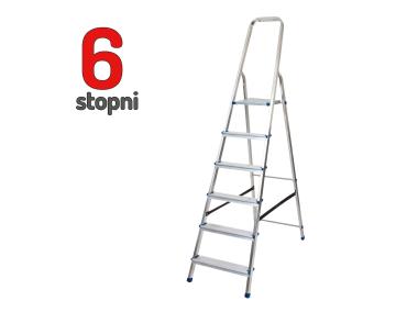 Zdjęcie: Drabina aluminiowa 6 stopniowa 150 kg DOOC