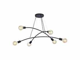 Lampa wisząca Helix 6 x E27 czarna 2726 TK LIGHTING