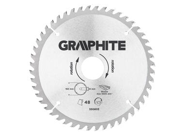 Zdjęcie: Tarcza do pilarki, widiowa, 160 x 30 mm, 48 zębów GRAPHITE