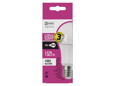 Zdjęcie: Żarówka LED Classic A60, E27, 13,2 W (100 W), 1 521 lm, neutralna biel EMOS