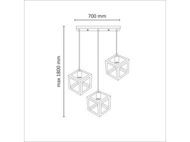 Zdjęcie: Lampa wisząca Sweden 3xE27 czarny IL MIO