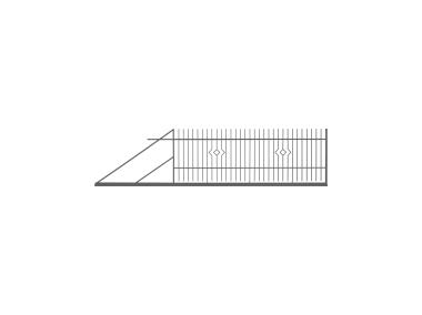 Zdjęcie: Brama przesuwna Nikola 2, 4x1,5 m stal ocynk+ral7016 struktura lewa POLBRAM