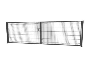 Zdjęcie: Brama 3D 400x123 cm ocynk 7016 komplet BETAFENCE