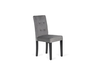 Zdjęcie: Krzesło tapicerowane Karo ciemnoszare czarne nogi TS INTERIOR