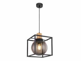 Lampa wisząca czarna metalowa dymiona Retro 2 CANDELLUX