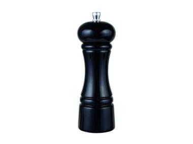 Zdjęcie: Młynek do pieprzu i soli drewniany 15 cm czarny lakierowany Chess AMBITION