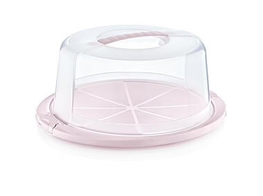 Zdjęcie: Pojemnik na ciasto okrągły 33,5x38x17 cm Nordic pink KEEEPER