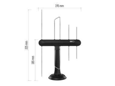 Zdjęcie: Antena uniwersalna EM-DIO3, 80 km, DVB-T2, filtr LTE,4G,5G EMOS