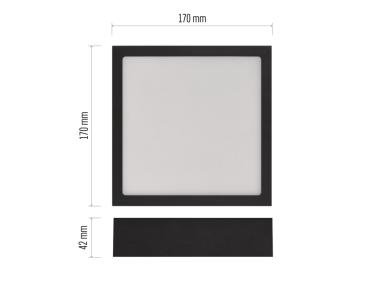 Zdjęcie: Panel LED natynkowy Nexxo, kwadrat, czarny, 12,5W, CCT EMOS