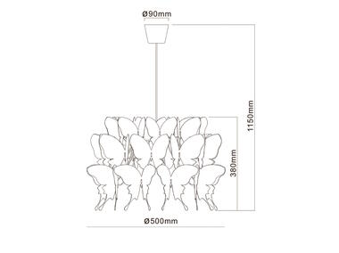 Zdjęcie: Lampa wisząca Farfalla 1 różowa LIGHT PRESTIGE