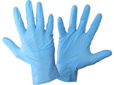 Zdjęcie: Rękawice nitryl niebieskie, 100 szt., pudełko, "7", s, CE, LAHTI PRO