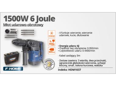 Zdjęcie: Młot udarowo-obrotowy SDS-plus 1500 W FERM