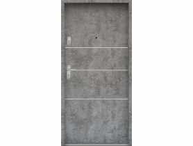 Drzwi wejściowe do mieszkań Bastion A-66 Beton srebrny 80 cm prawe ODO KR CENTER