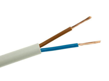 Zdjęcie: Przewód elektryczny OMYp 2x1,0 biały EL-KAG