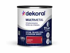 Farba do metalu Multimetal czerwona 0,65 L DEKORAL