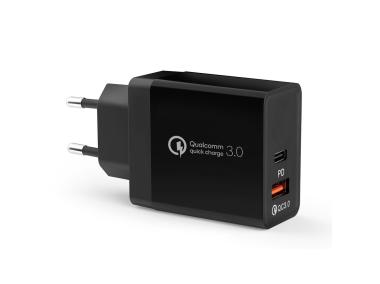 Zdjęcie: Ładowarka sieciowa PD (USB-C) + USB QuickCharge 3.0 36W VA0035 VAYOX