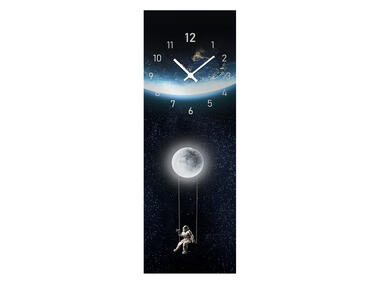 Zdjęcie: Zegar Glassclock metalic 20x60 cm astronaut STYLER