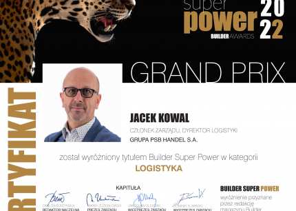 Jacek Kowal – Członek Zarządu Grupy PSB został laureatem Builder Super Power 2022